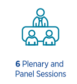 6 plenary and panel sessions