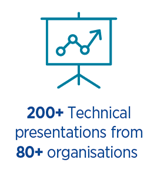 200+ technical presentations from 80+ organisations