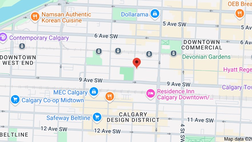 Calgary SPE office location map