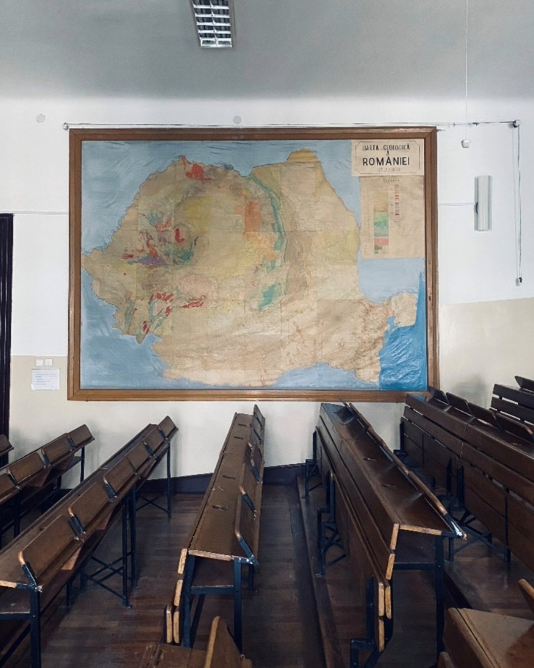 Geological Map hung at the University of Bucarest
