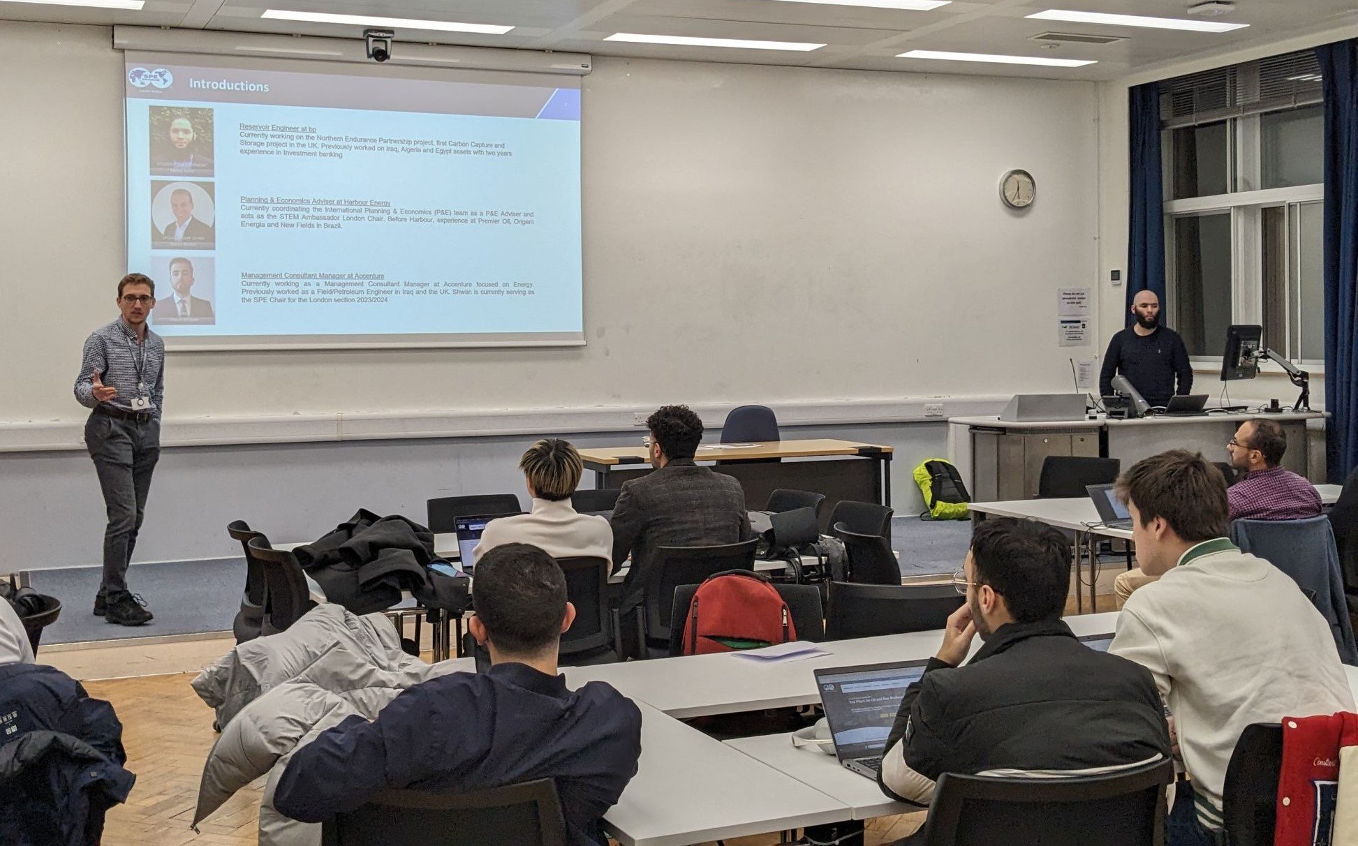 Natan Battisti presenting at the Imperial College of London