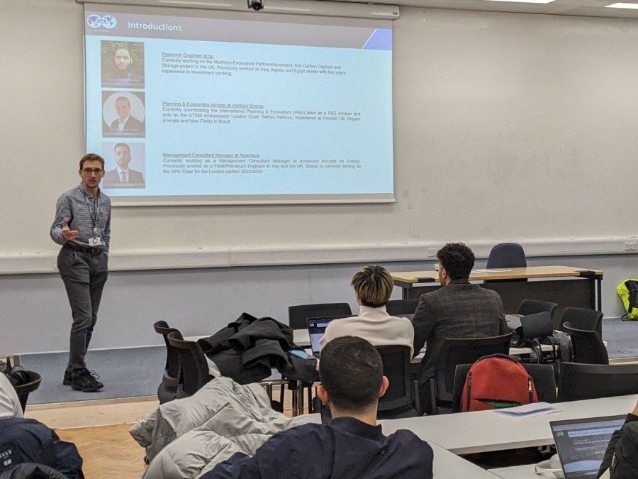 London section member Natan Battisti leading a presentation